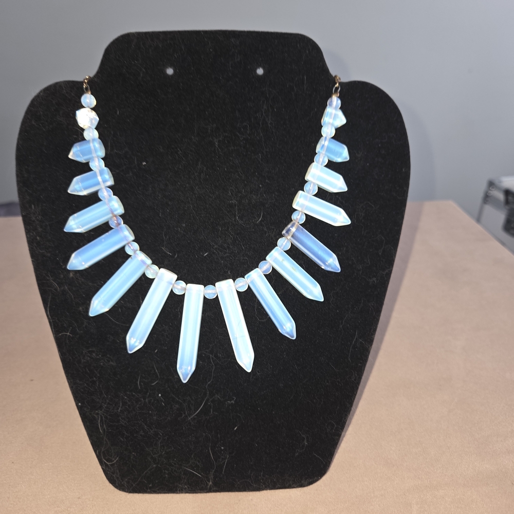 Elegant Blue Opalescent Necklace